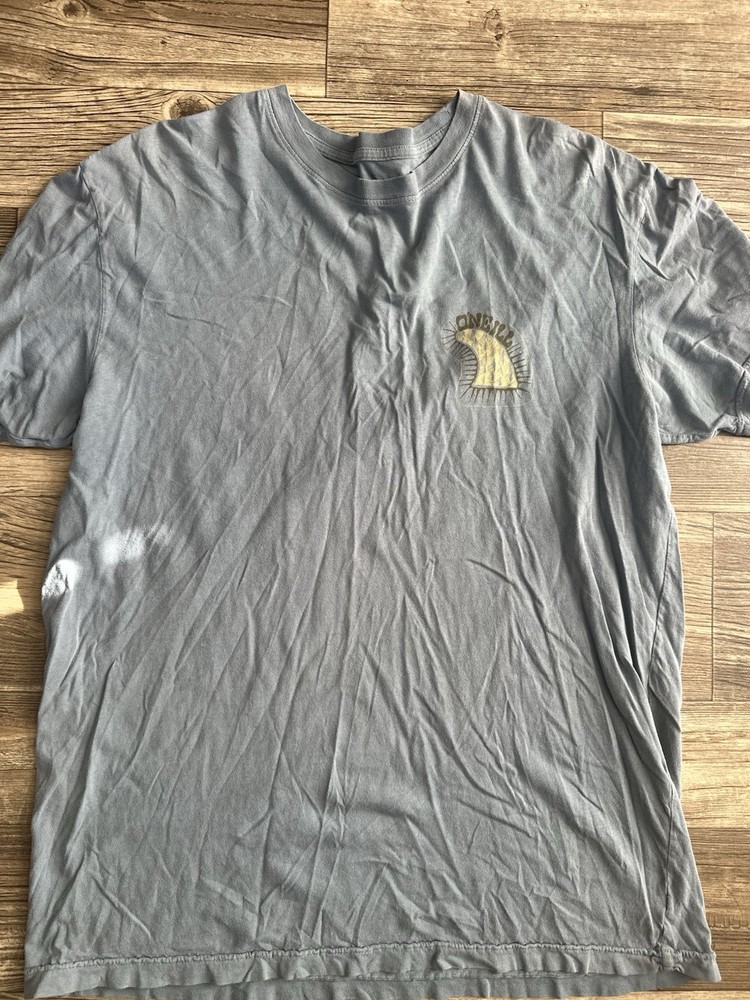 O'Neill Gray Graphic Logo Cotton Men's T-Shirt Crew Neck Short Sleeve