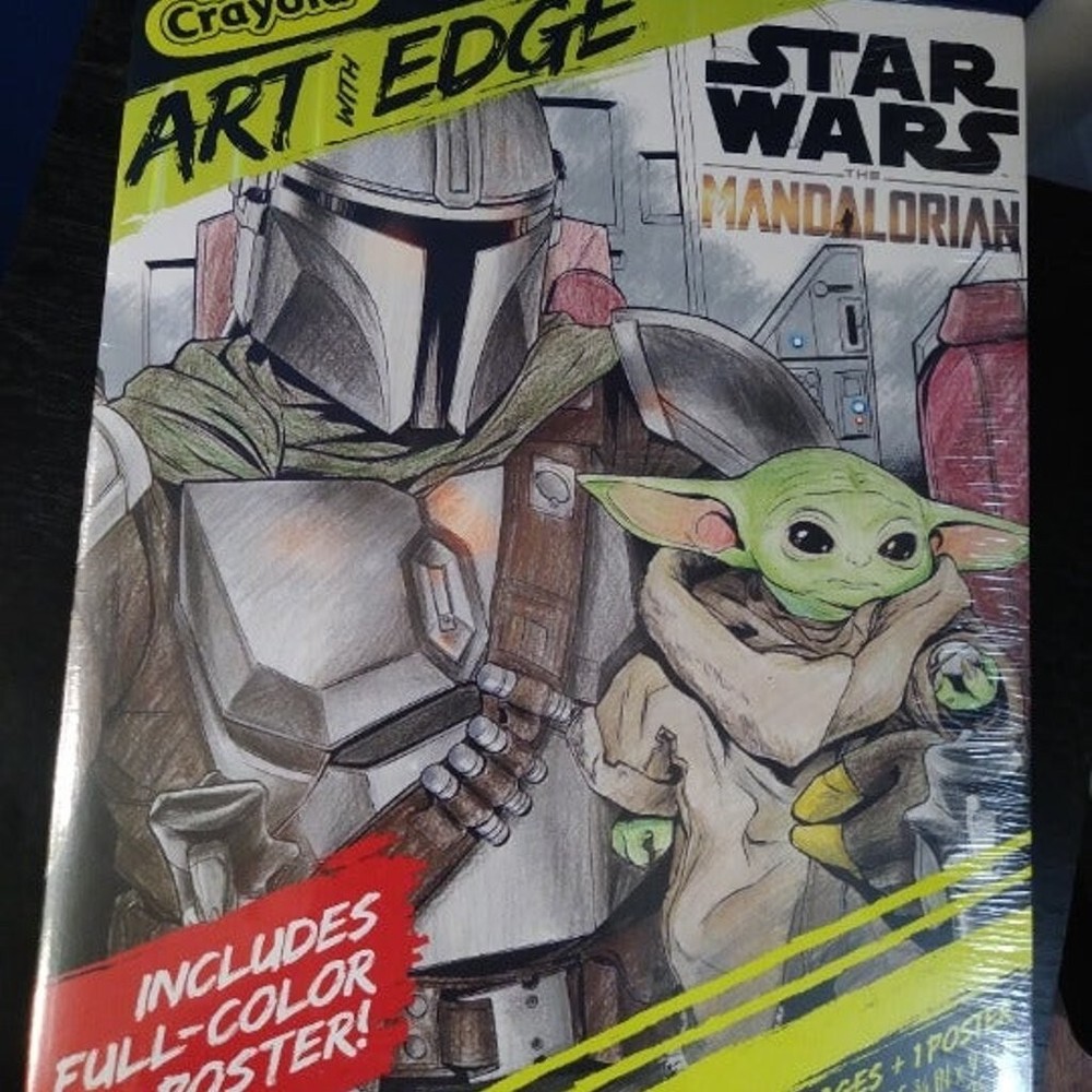 Crayola Art with Edge Star Wars The Mandalorian Coloring Book with Poster  28 pg