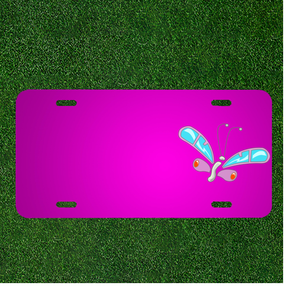 Custom Personalized Car License Plate With Add Names To Butterfly Animal