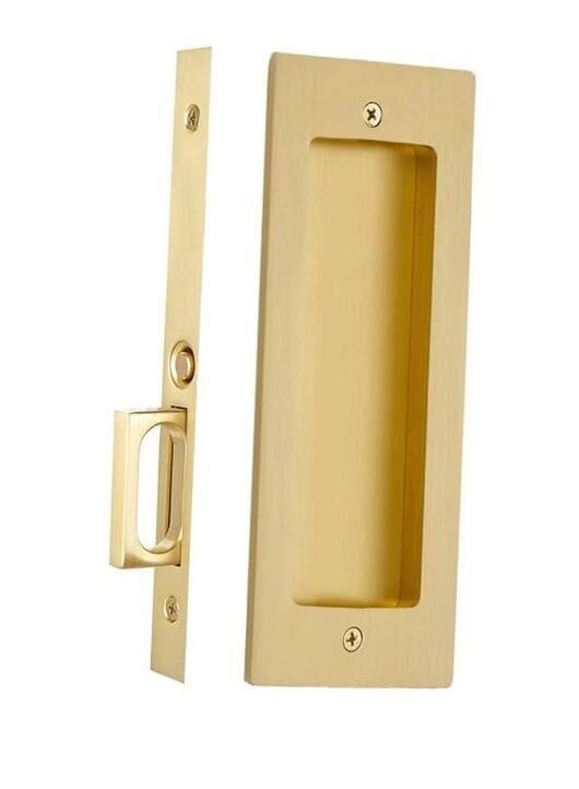 2114 Modern 7-1/4 Inch Tall Mortise Lock for Pocket Doors