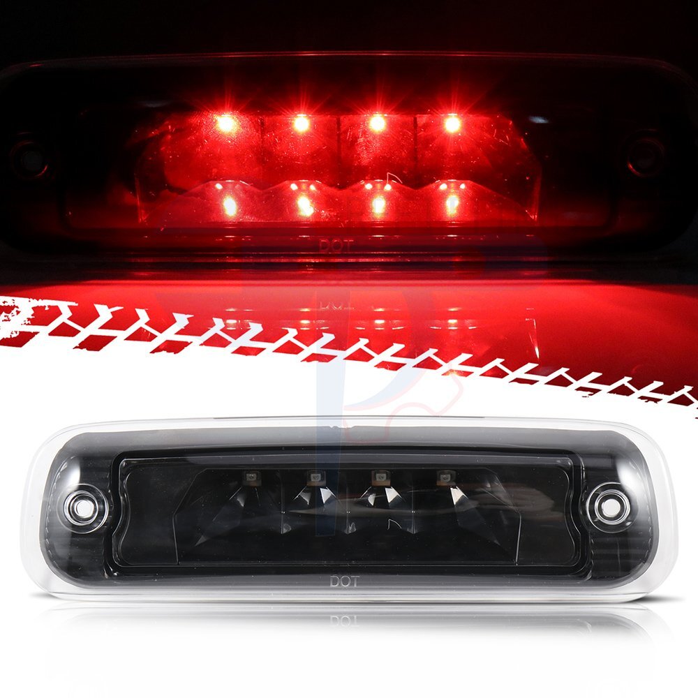 3rd Brake Light Truck Tail Fits 97-01 Jeep Cherokee Black Clear Lens 55155614AE