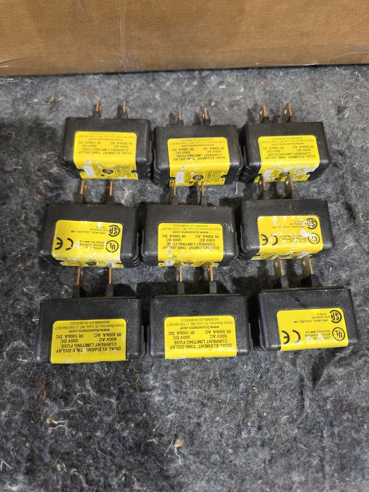 Bussmann TCF45 Type D Dual-Element Time-Delay Fuses (Lot of 9)