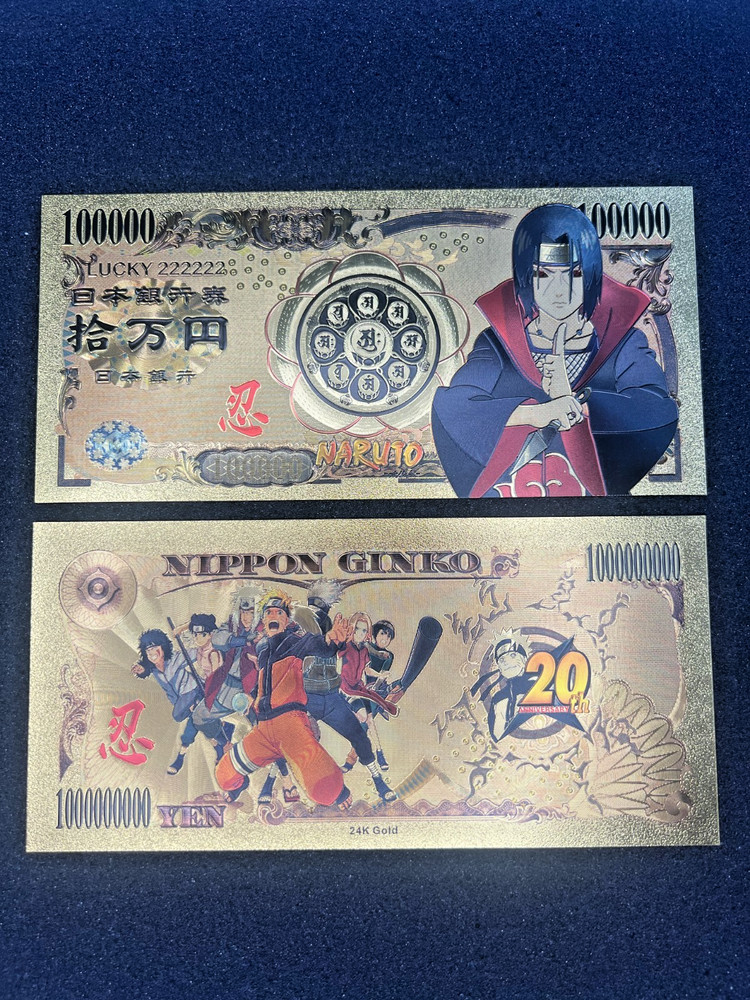 Itachi Uchiha - 24k Gold Foil Banknote - Naruto Anime