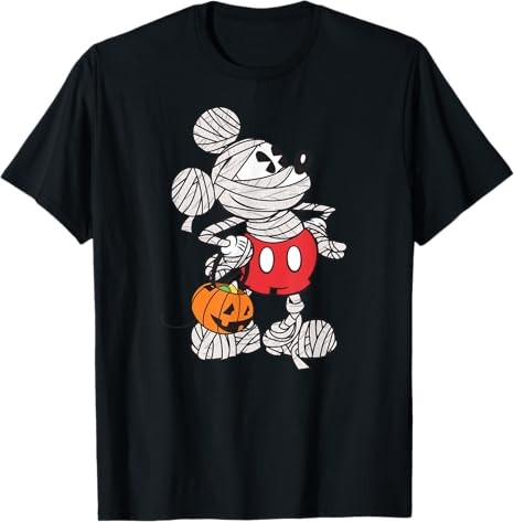 Disney Mickey Mouse Mummy T-shirt Black Size S - 5XL