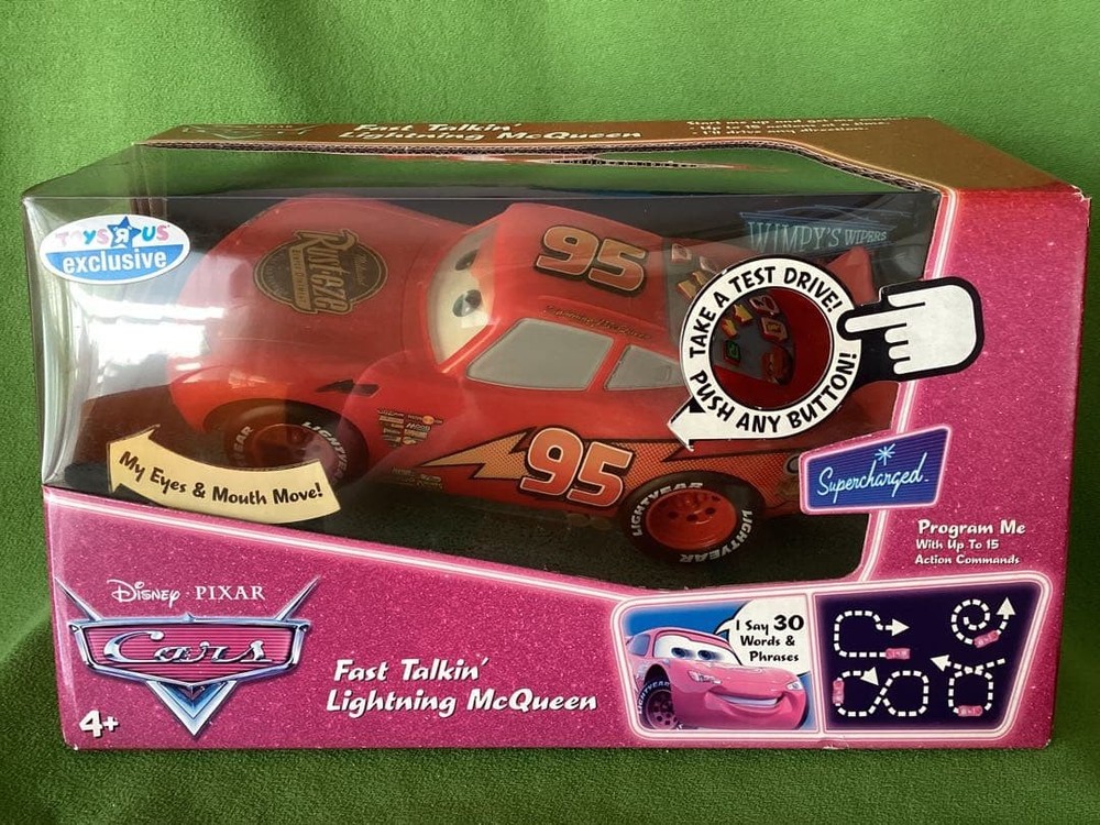 Disney Cars Fast Talking Lightning McQueen 1/24 #d615b9