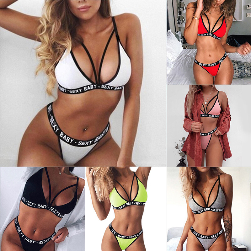 Women Sexy Push Up Bra G-String Thong Lingerie Set Knickers Nightwear Underwear