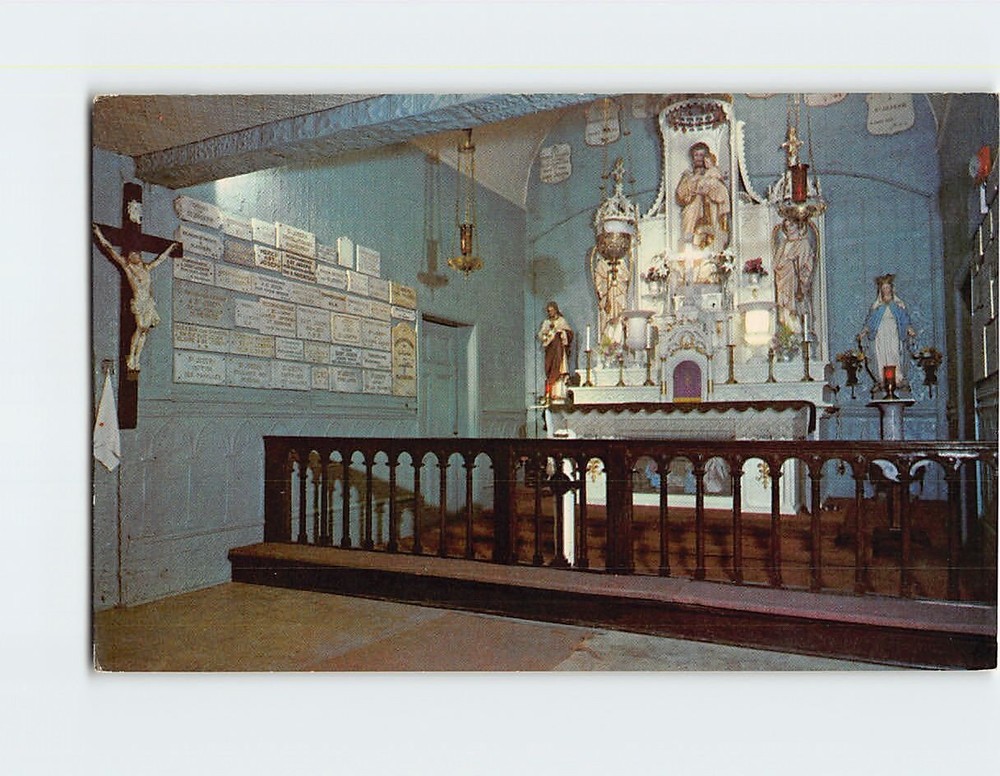 Postcard Primitive chapel St. Josephs Oratory Of Mount Royal Montreal Canada