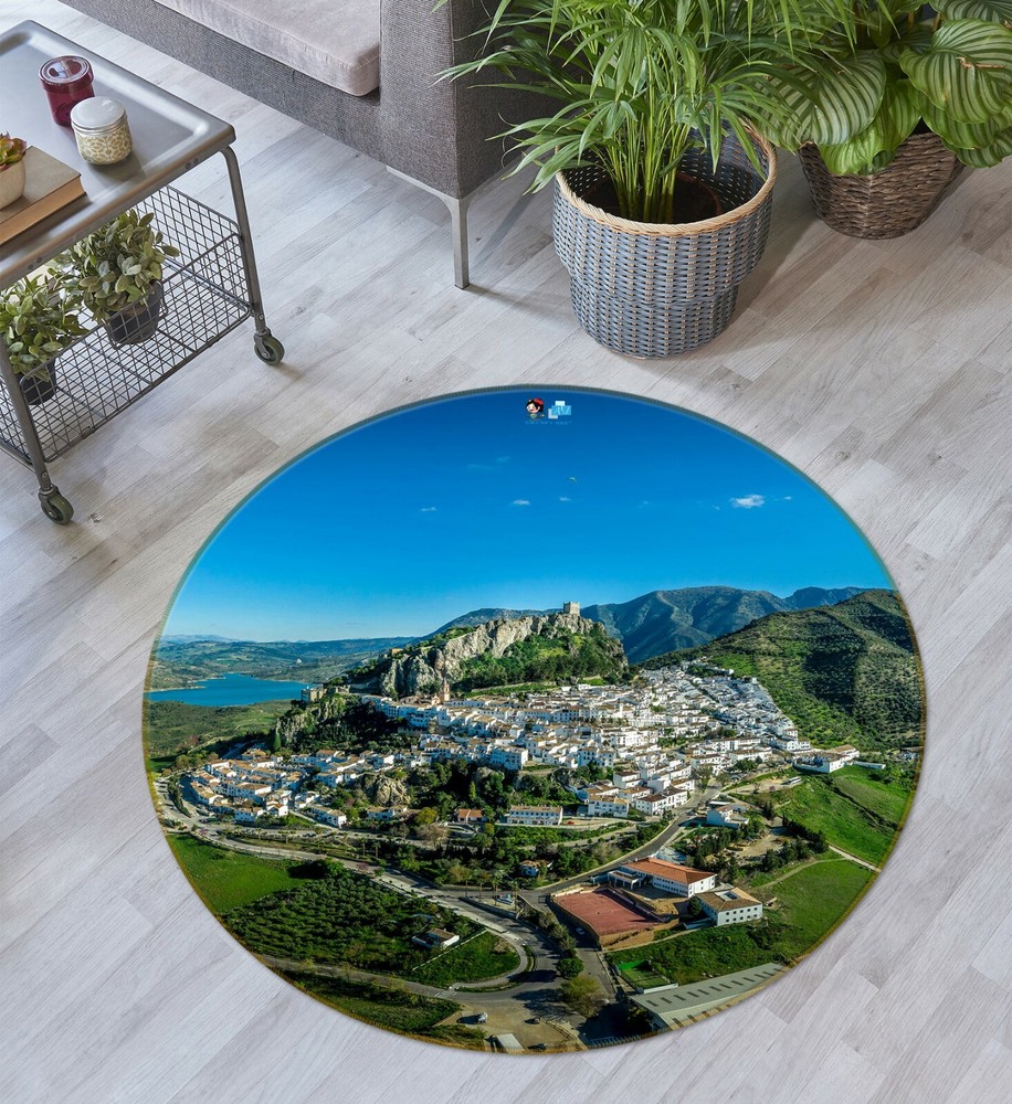 3D Mountain Village Scenery NAO10226 Game Rug Mat Elegant Photo Carpet Mat Fay