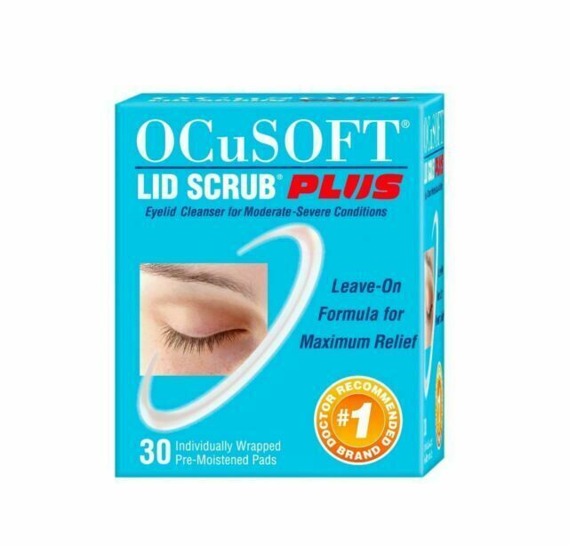 OCuSOFT Lid Wipes Plus 30 Ct Pre-Moistened Pads Eye Discomfort Hygiene exp 4/25