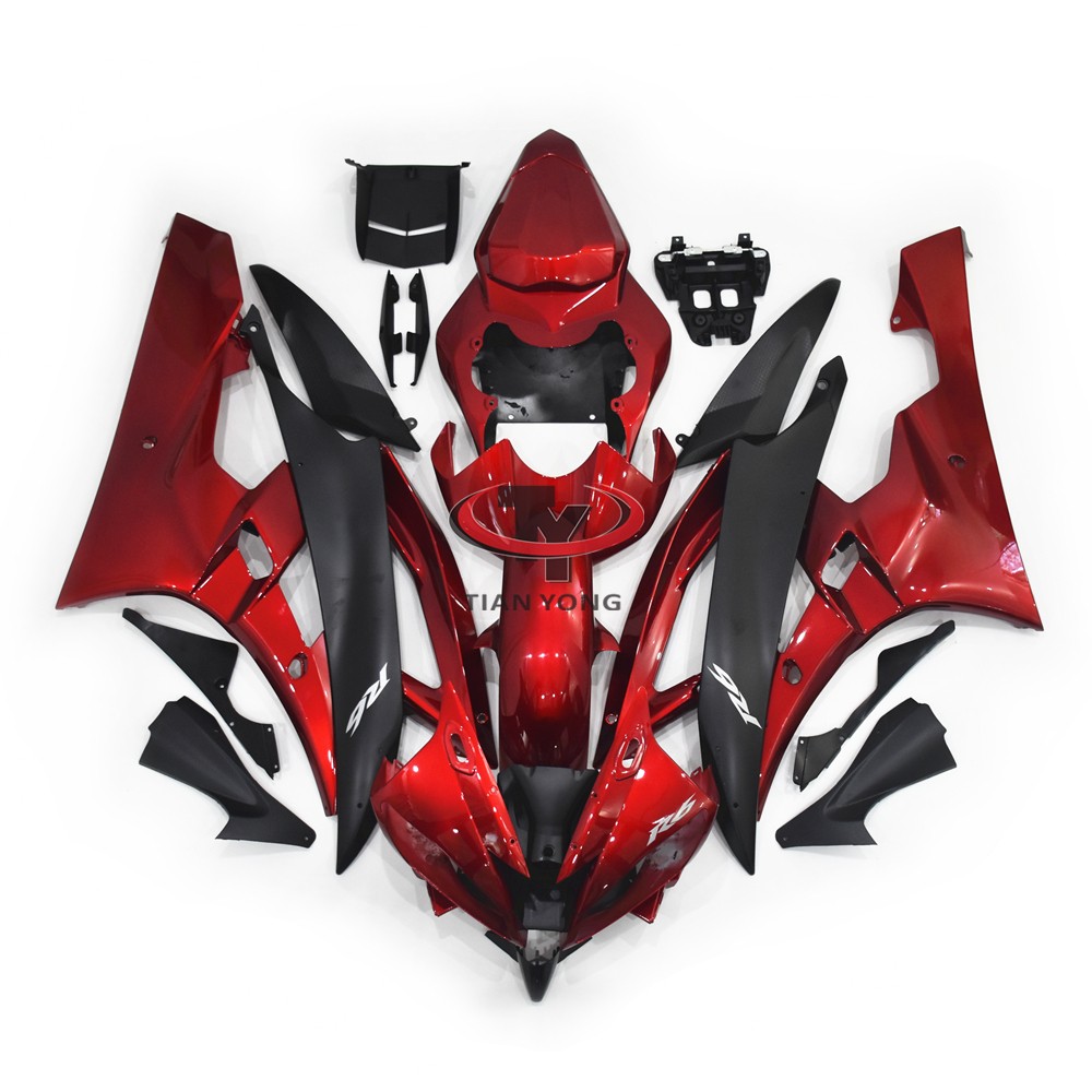 Red Black Fairings Kit For YAMAHA YZF R6 2006 2007 ABS Injection Set Bodywork