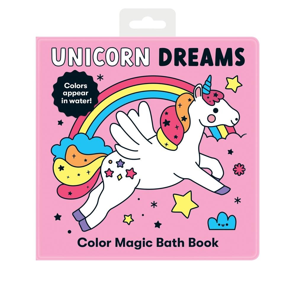 Unicorn Dreams Color Magic Bath Book by Mudpuppy Hardcover Book