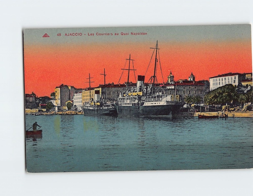 Postcard The Couriers at Quai Napoléon Ajaccio France