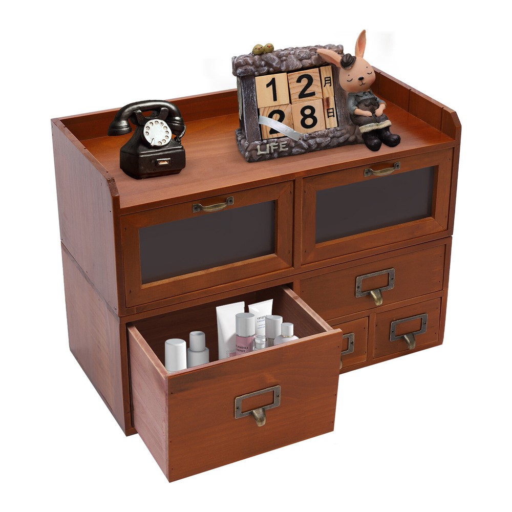 Desktop Organizing Cabinet, Supplies Organizer, Vintage Drawers for Desk