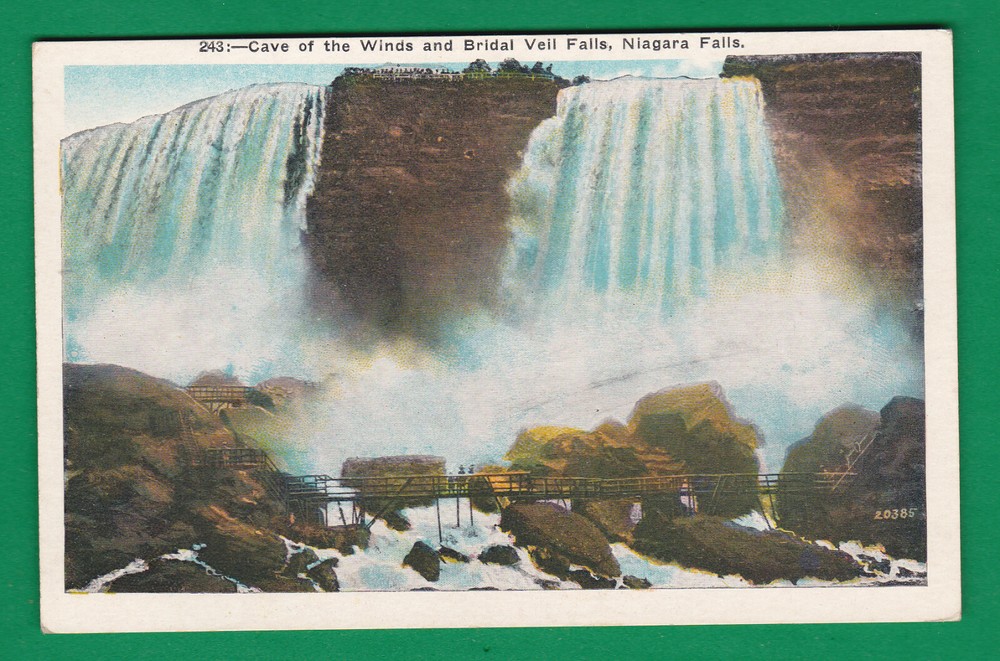 New York Cave Of The Winds And Bridal Veil Niagara Falls Vintage Pc.2464