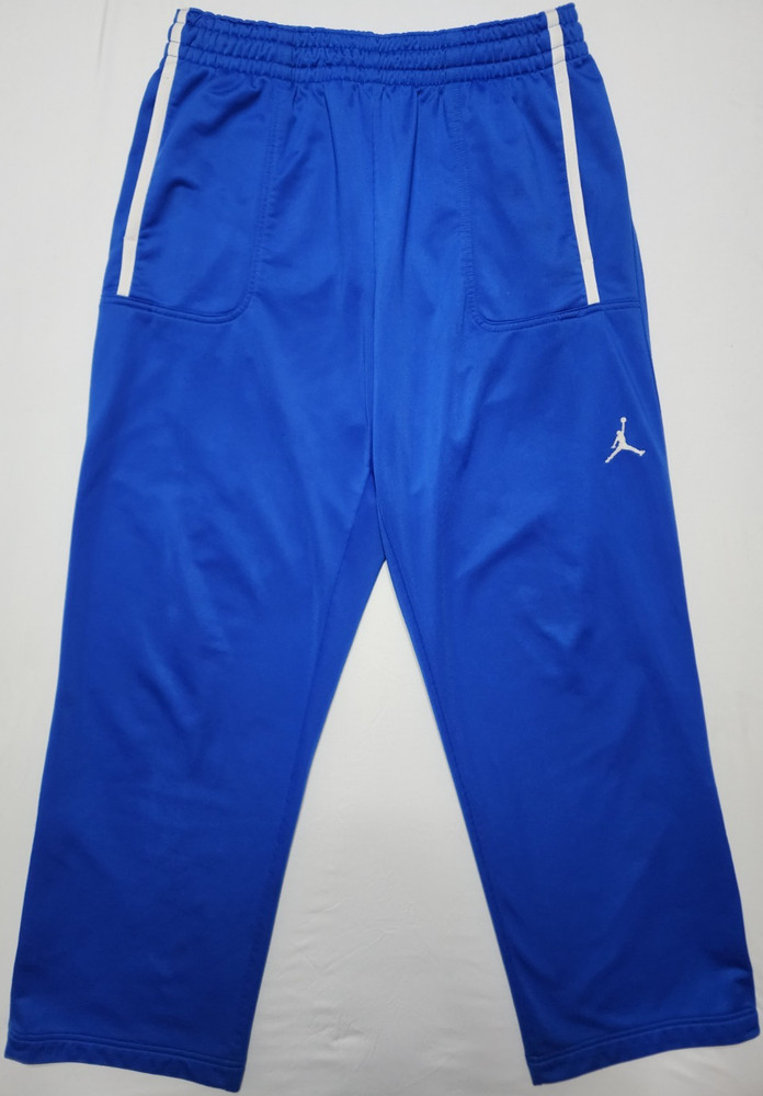 Nike Air Jordan Men's Large Royal Blue Baggy Athletic Basketball Track Pants Y2K