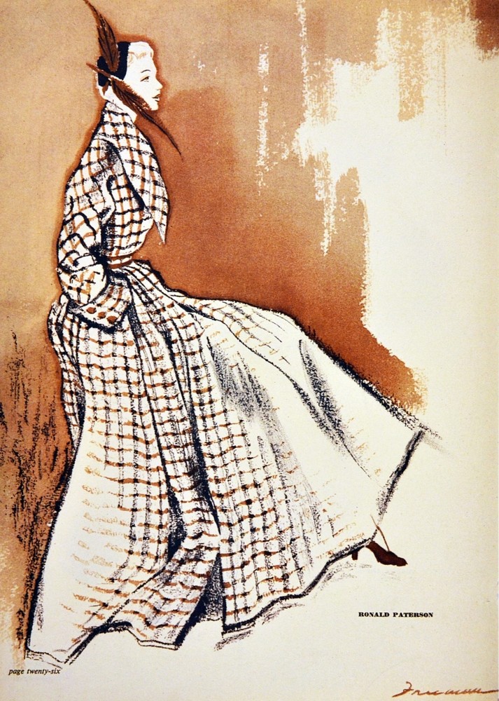 Poster print.Interior design Art.Retro fashion.Beautiful dress.6326