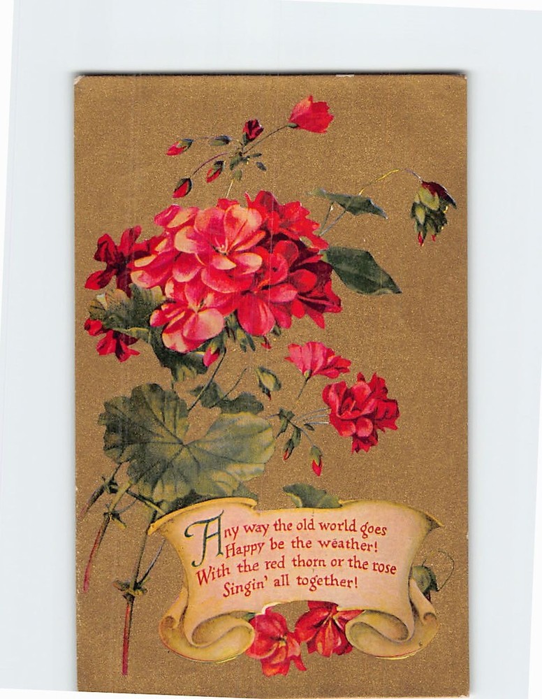 Postcard Floral Art Print Greeting Card