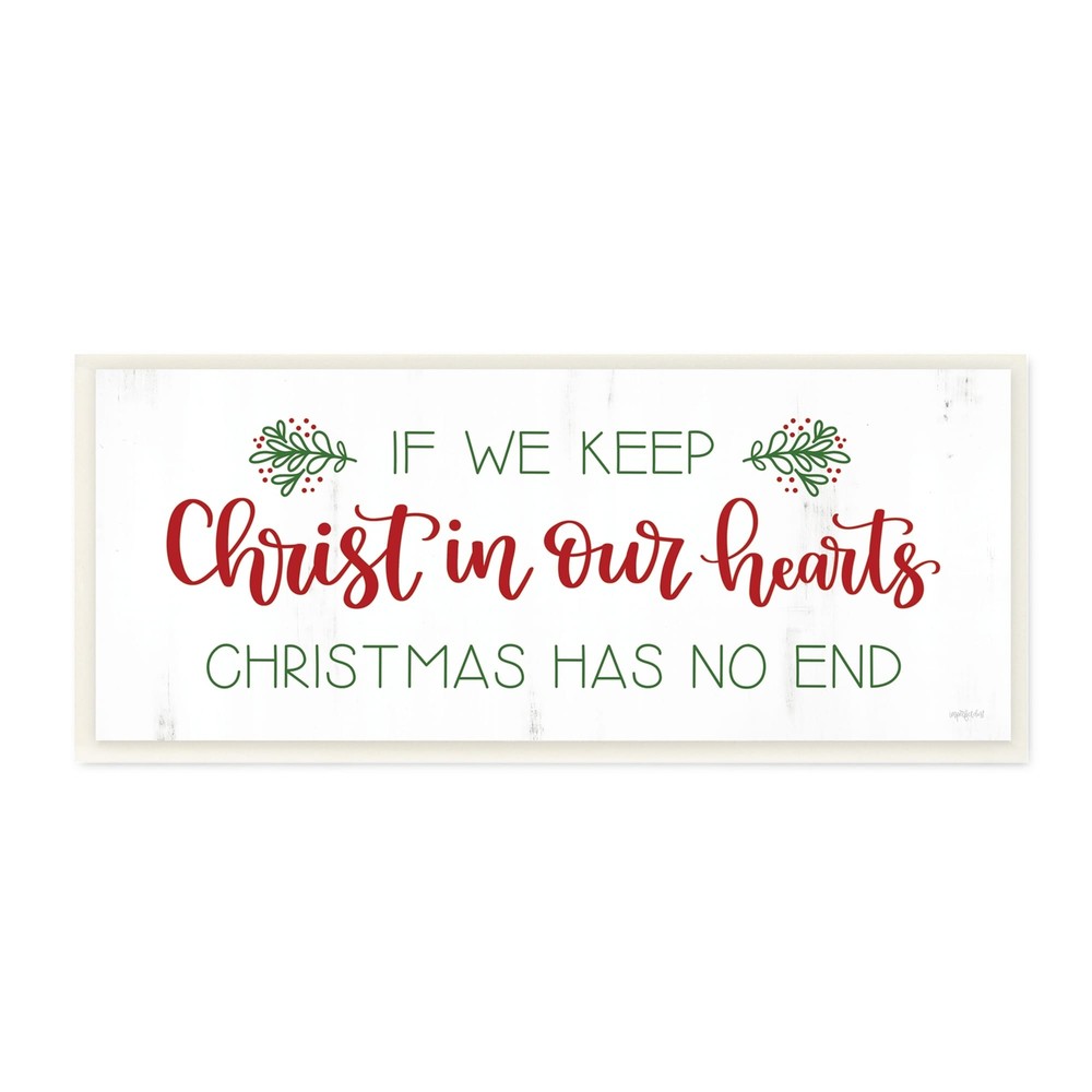 Stupell Rustic Floral Christmas Typography Art with Inspiring Holiday Quote Design