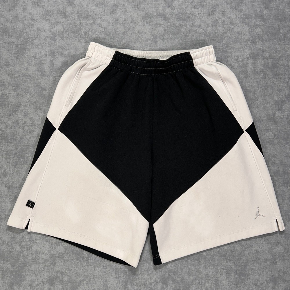 Y2K Jordan Black/white colorblock streetwear baggy basketball shorts mens XL
