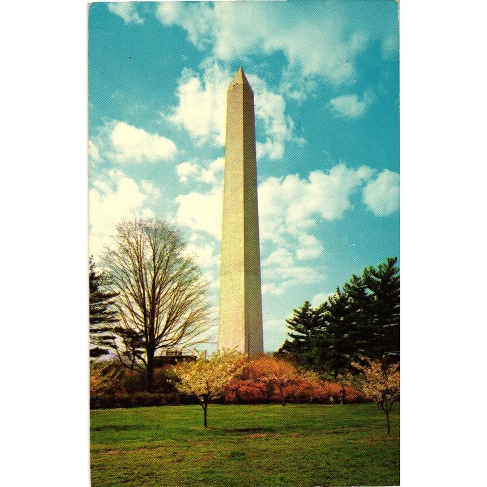 Vintage Washington Monument Postcard DC Capsco Wholesalers Unposted Chrome Era