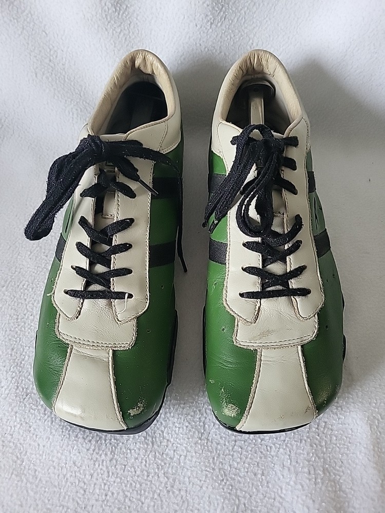 Vintage Y2K Diesel Wish Green/white Leather Sneakers Shoes Size 10 Mens