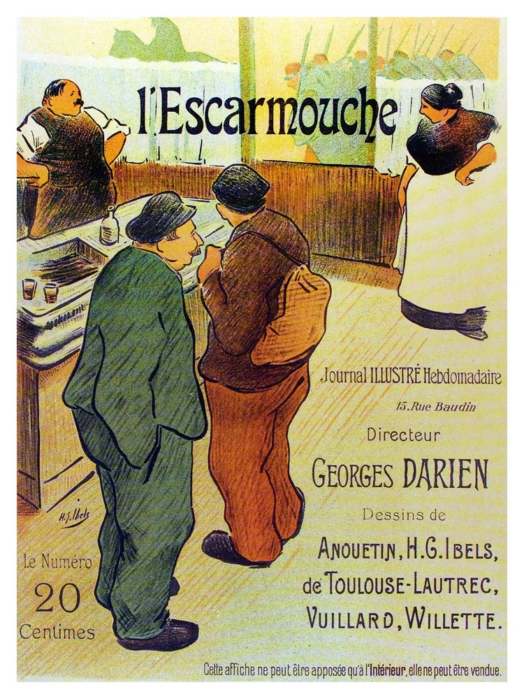 L'Escarmouche French wall Decoration Poster.Graphic Art Interior design 3245