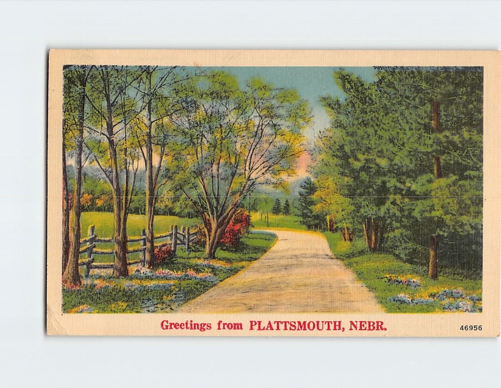 Postcard Greetings from Plattsmouth Nebraska USA
