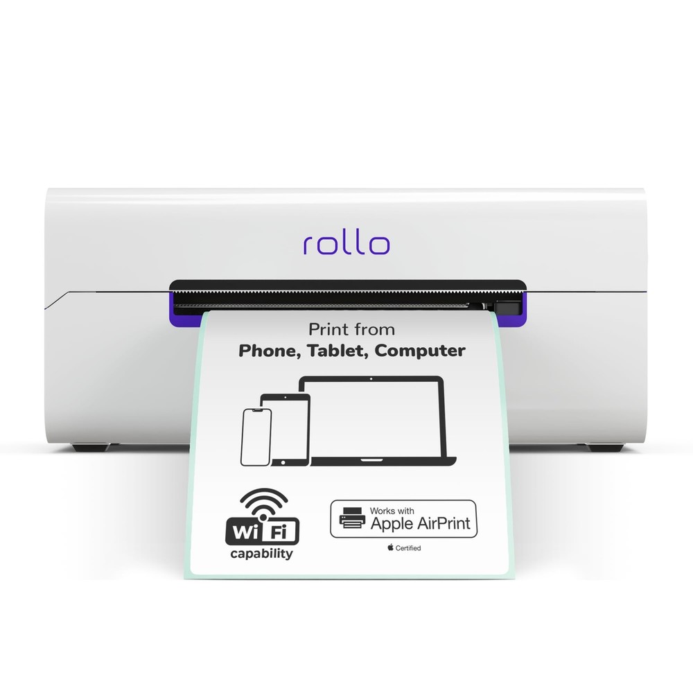 Rollo X1040 Thermal Label Printer in Black and White  
