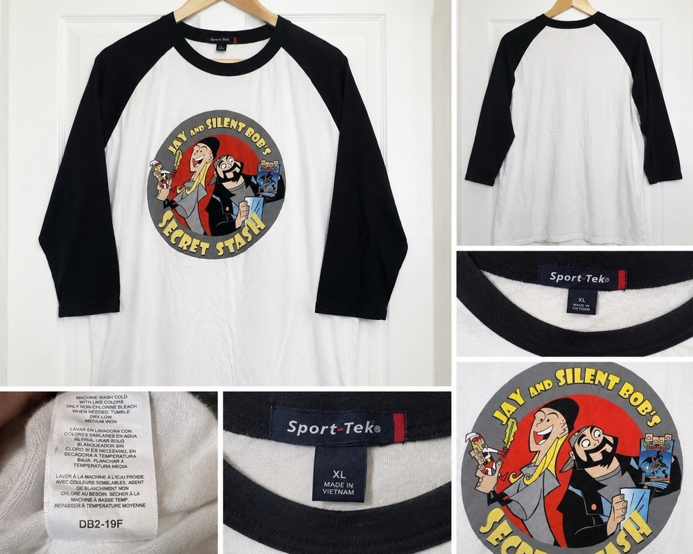Jay & Silent Bob Secret Stash Baseball Shirt XL Kevin Smith View Askew Tee B5#14