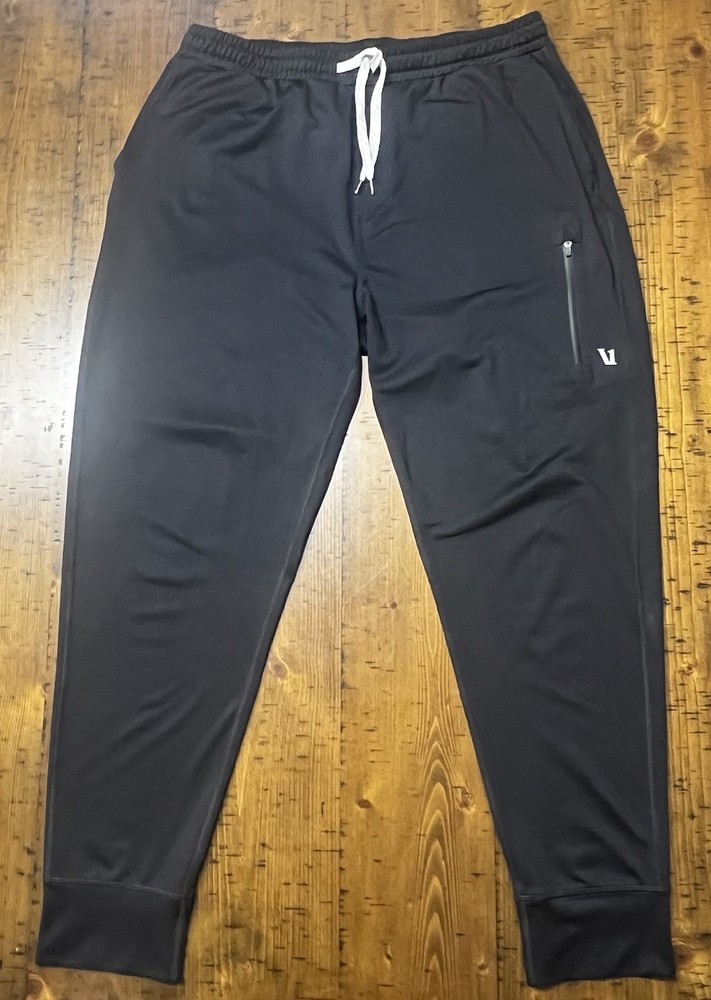 Vuori Pants Mens XL Black Sunday Performance Jogger Sweatpants Running V416