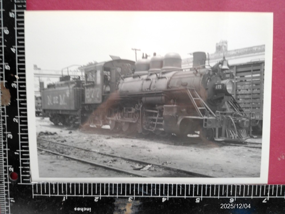NdeM NATIONAL RAILROAD OF MEXICO 2-8-0 NG LOCOMOTIVE #277 PHOTO CUAUTLA MEX 1964