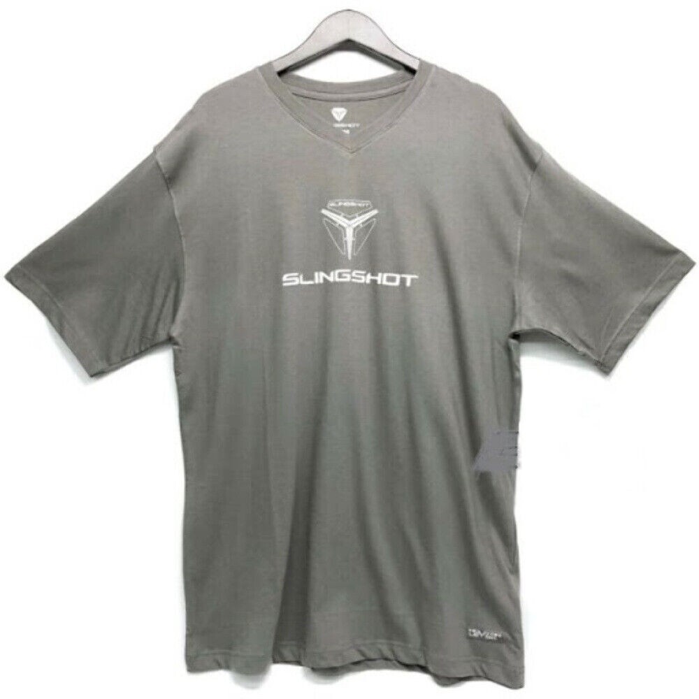 Polaris Slingshot V-Neck SS Sign OEM Gray T-Shirt ~ MEN'S **BRAND NEW**