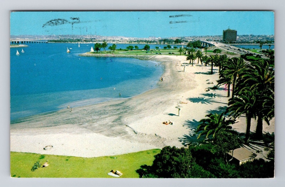 San Diego CA-California, Mission Bay Park, Water Playground, Vintage Postcard