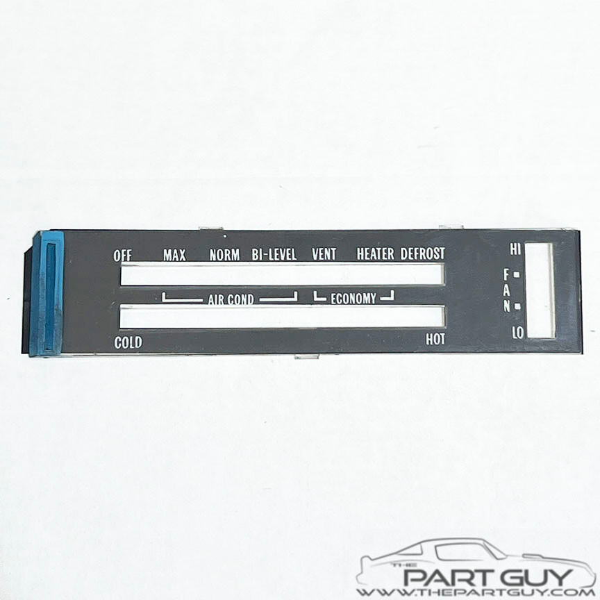 USED 77-79 Firebird A/C Heater Control LENS AC Trans Am Formula Temp Climate Air