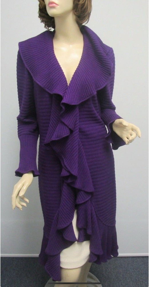 St. John Purple Ruffled Jacket
