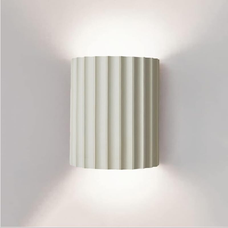 Modern LED Wall Sconce Minimalist Resin Wall Light Nordic Style Half-Cylinder