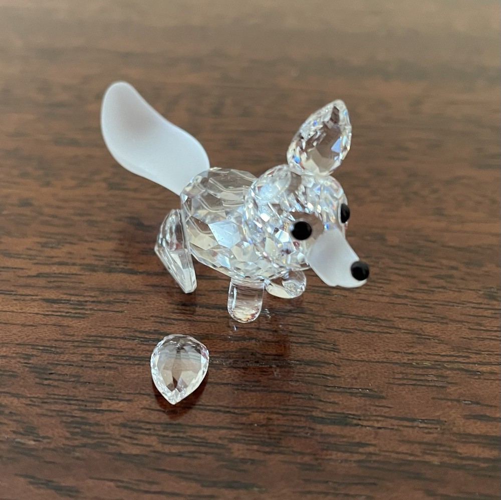 Swarovski Mini Sitting Fox Crystal Figurine Retired with Original Box