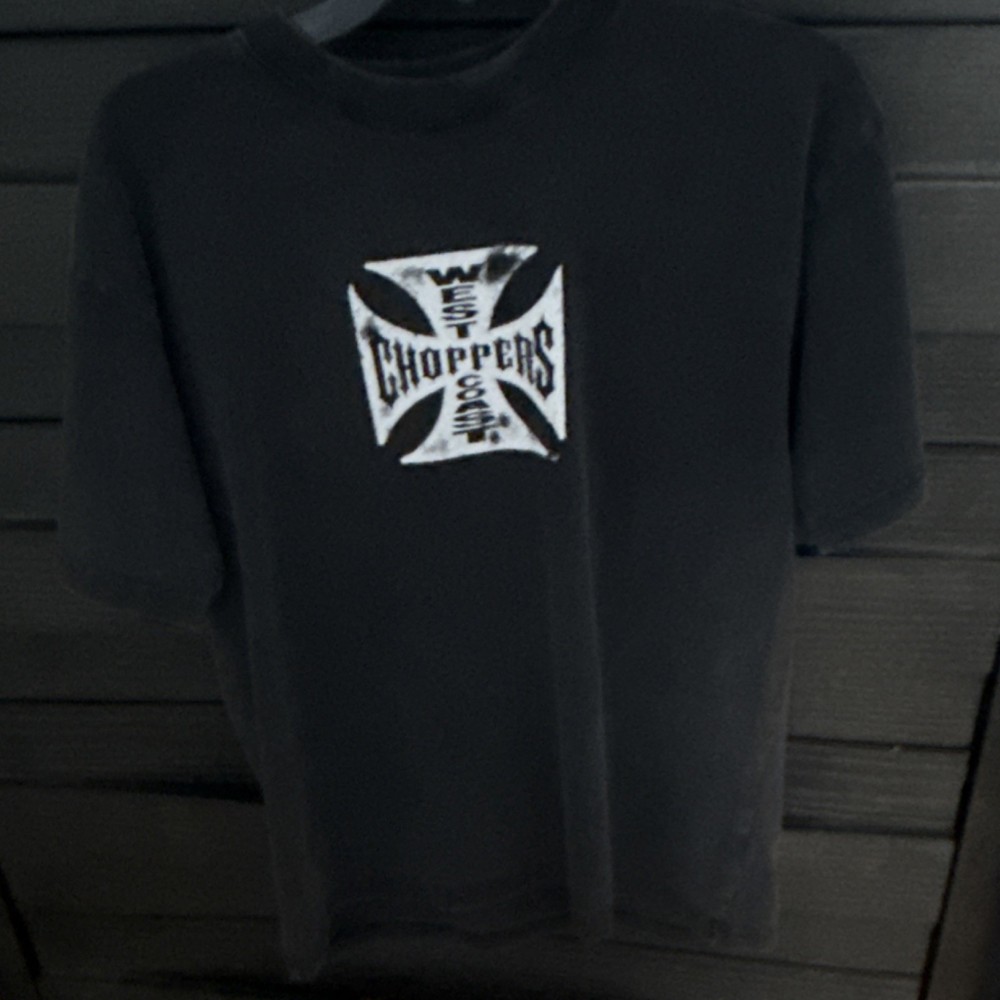 West Coast Choppers Men's Black Graphic Logo Biker Short Sleeve T-Shirt