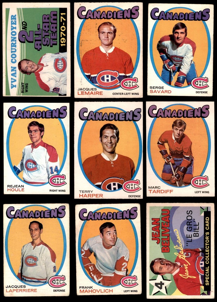 1971-72 O-Pee-Chee Canadiens Near Team Set 2.5 - GD+ 7023226 (12 / 21 cards)