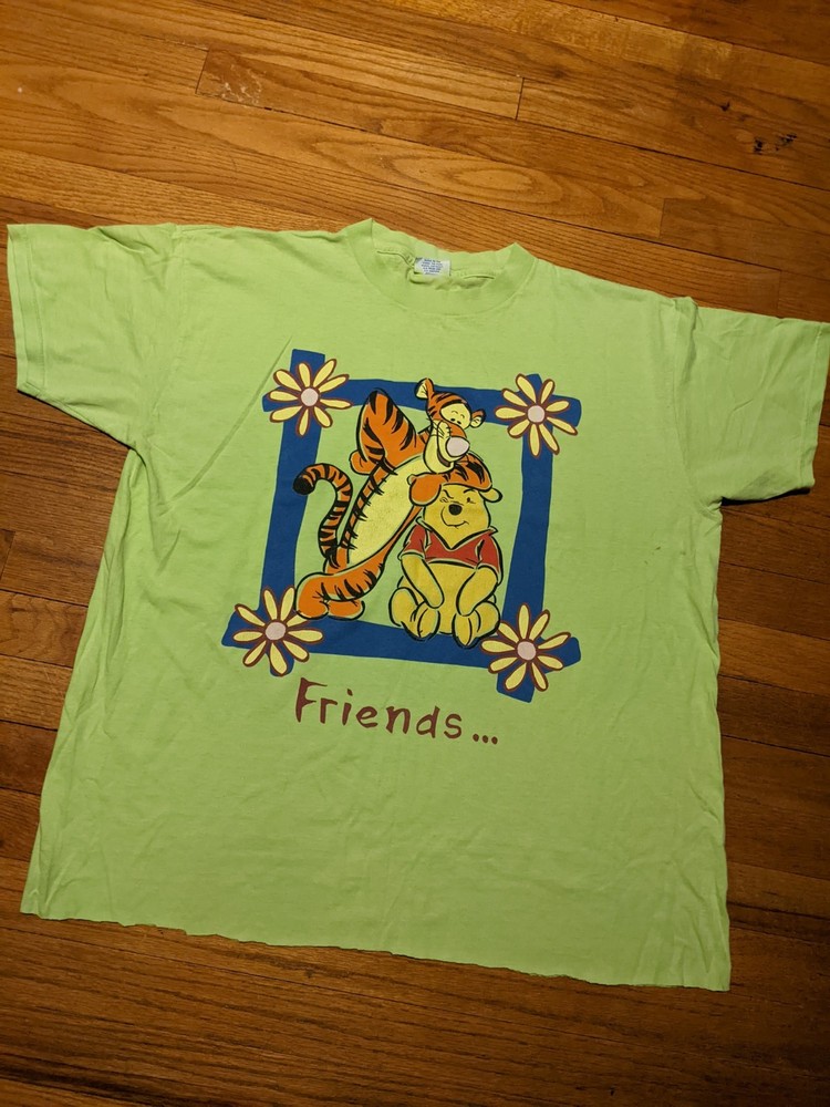Vintage 90s Disney Pooh Men's Friends No Matter What T-shirt sz XL