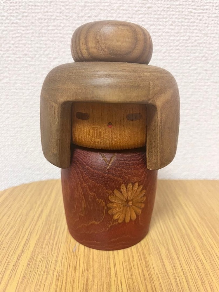 Sanpei Yamanaka Kokeshi Doll 14cm Wooden Japanese Art Collectible New