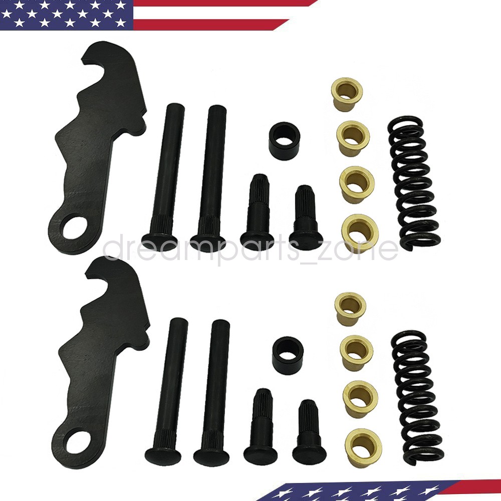 2x Door Hinge Repair Kit w/Pin Bushing Cam Studs Spring Set For Ford 1964-1967