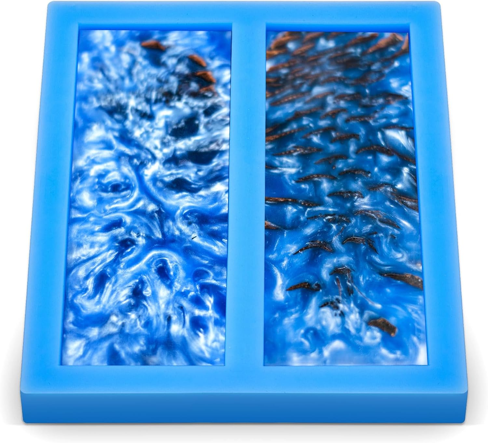 Tessco 1 Piece Double Cavity Silicone Knife Scale Mold Casting Resin Knife Mold