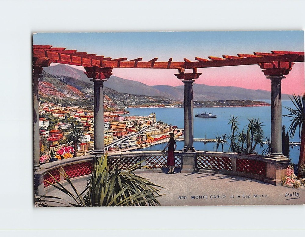Postcard Monte Carlo et le Cap Martin Monte Carlo Monaco Monaco