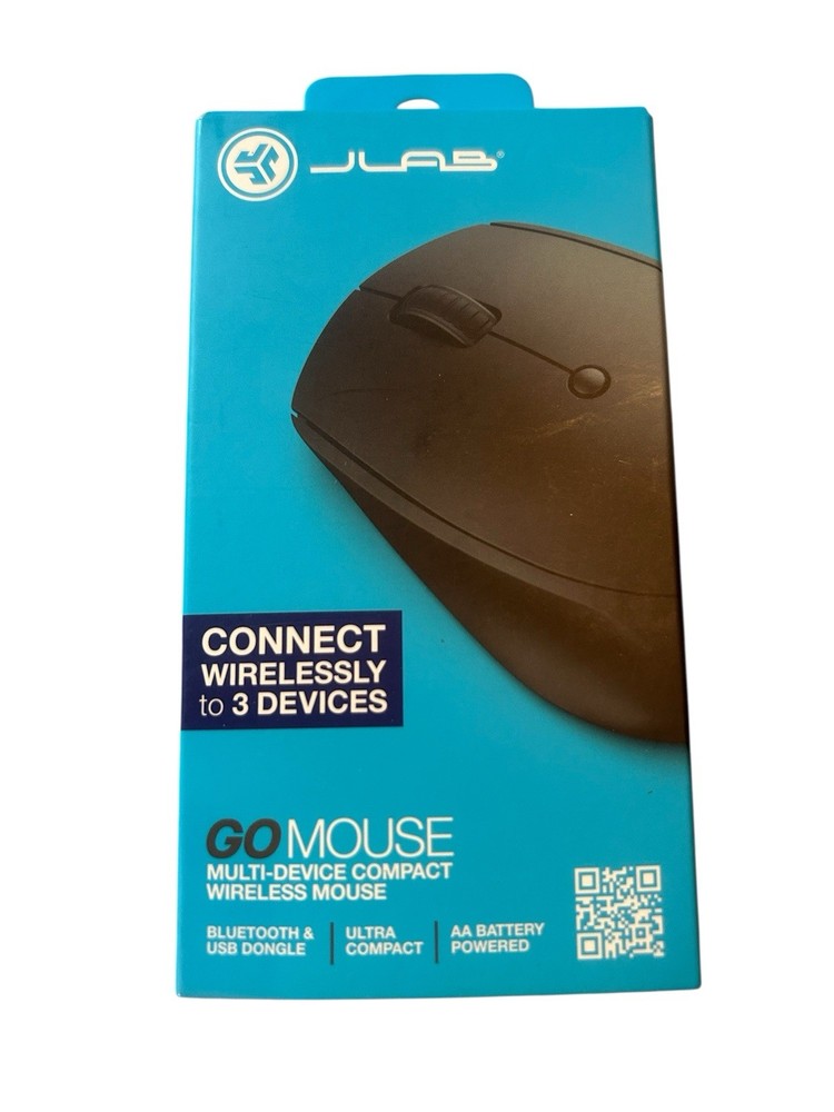 JLab Go Multi-Device Wireless Mouse with USB Dongle & Bluetooth Compact Design Brand New Sealed
