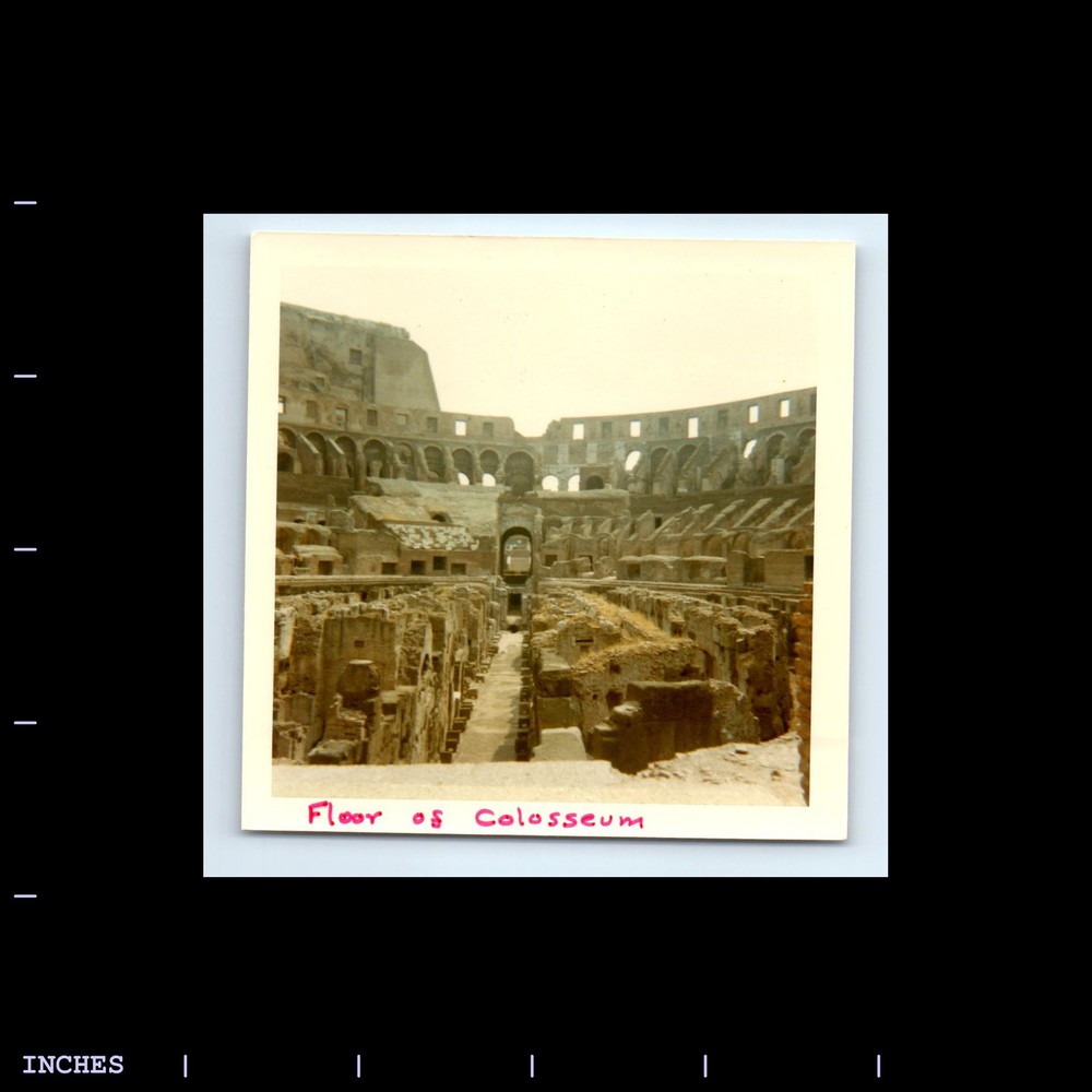 Old Square Color Photo ROMAN COLISEUM BUILDING ROME ITALY