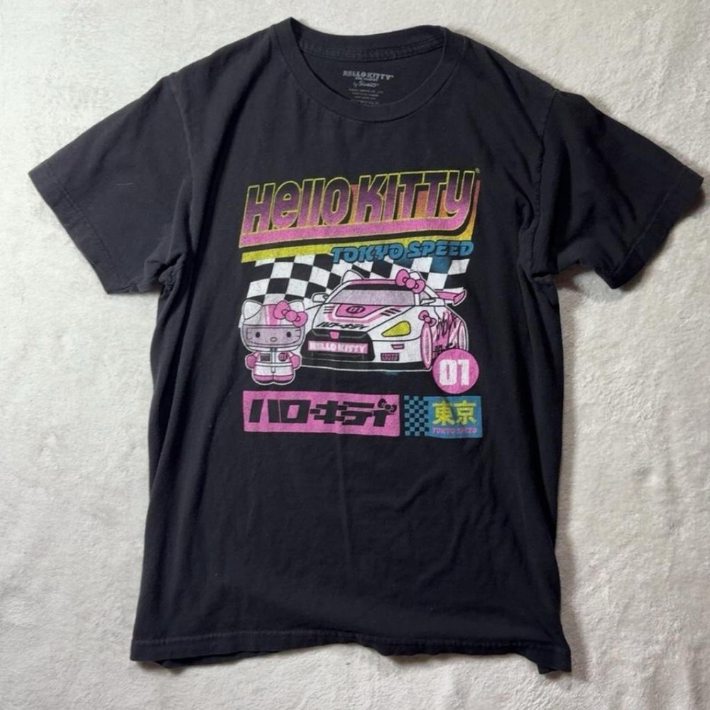 Vintage Sanrio Hello Kitty Tokyo Speed Kawaii Racing T-shirt Medium