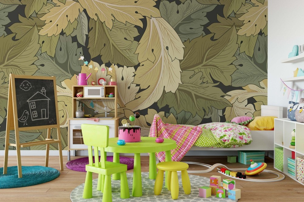 3D Leaf Decoration Pattern Wall Murals Wallpaper Murals Wall Sticker 2