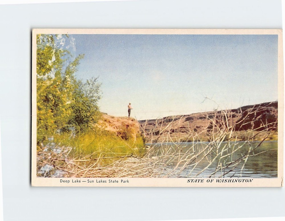Postcard Deep Lake Sun Lakes State Park Washington USA