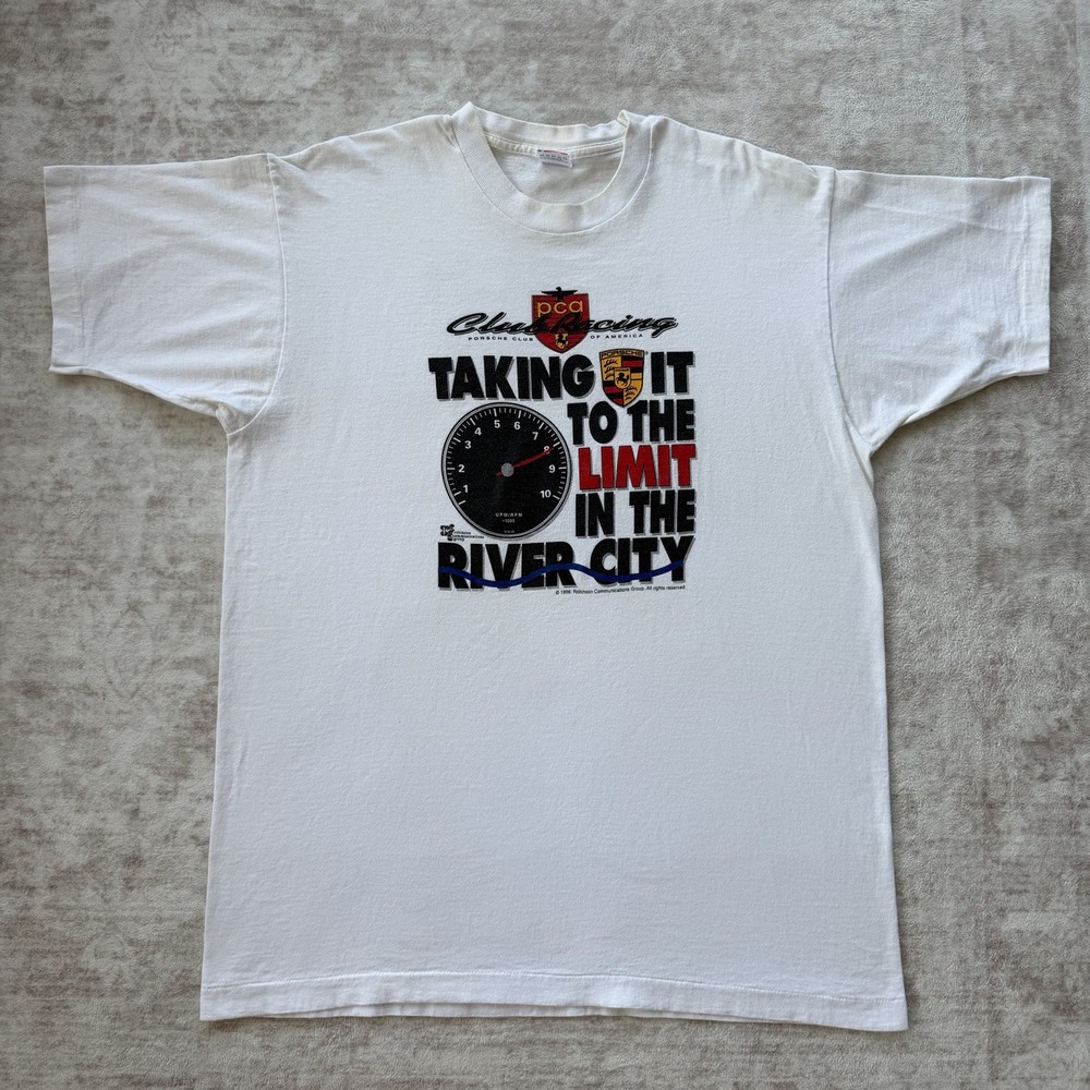 Vintage Porsche Club Racing Fruit Of The Loom Shirt Size XL